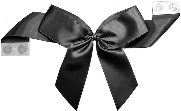 Ribbon Warehouse_0030 Black Pretie Bow with Glue Dot