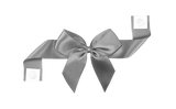 0012 Silver Pretie Bow with Glue Dot