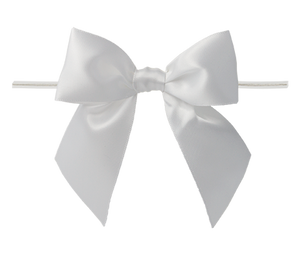 Ribbon Warehouse_0029 White Twist Tie Bow