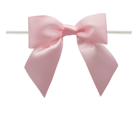 Ribbon Warehouse_0117 Lt. Pink Twist Tie Bow