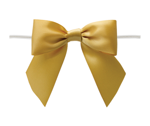 Ribbon Warehouse_0690 Old Gold Twist Tie Bow