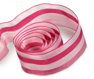 Ribbon Warehouse_Pink/Hot Pink Beach Stripes (Wire Edged)