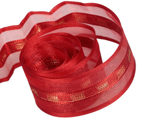 Ribbon Warehouse_Red Beatrice (Wire Edged)