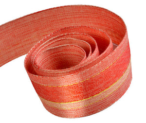 Ribbon Warehouse_Red and Metallic Gold Brilliance (Wire Edged)