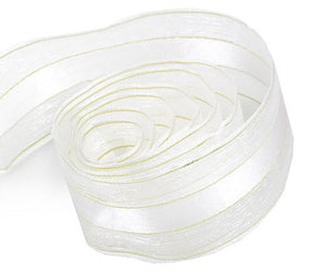 Ribbon Warehouse_White Chic Sheer (Wire Edged)