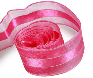 Ribbon Warehouse_Hot Pink Chic Sheer (Wire Edged)
