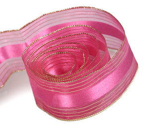 Ribbon Warehouse_Hot Pink Elite Sheer (Wire Edged)