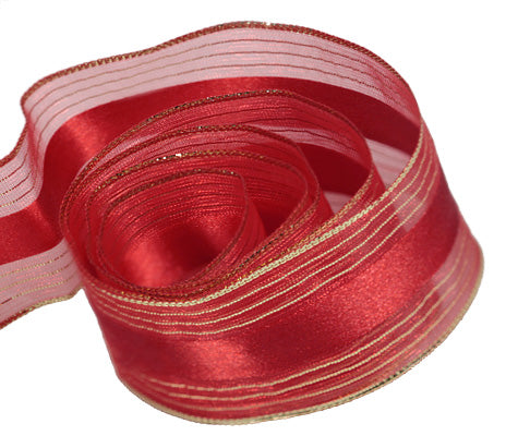 Ribbon Warehouse_Red Elite Sheer (Wire Edged)