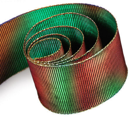 Ribbon Warehouse_COM2 Red/Green Glorious (Wire Edge)
