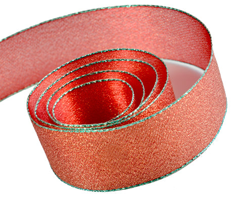 Ribbon Warehouse_COM2 Red/Green Frost (Wire Edge)