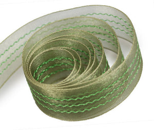 Ribbon Warehouse_Willow w/Lime Sheer Ripple