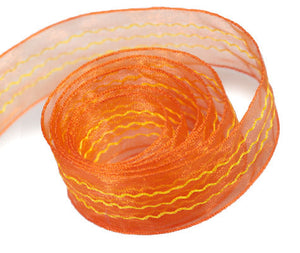 Ribbon Warehouse_Orange w/Yellow Sheer Ripple